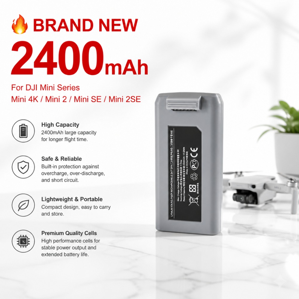 Drone Battery Smart - 2400mAh Battery for DJI Mini 4K/Mini