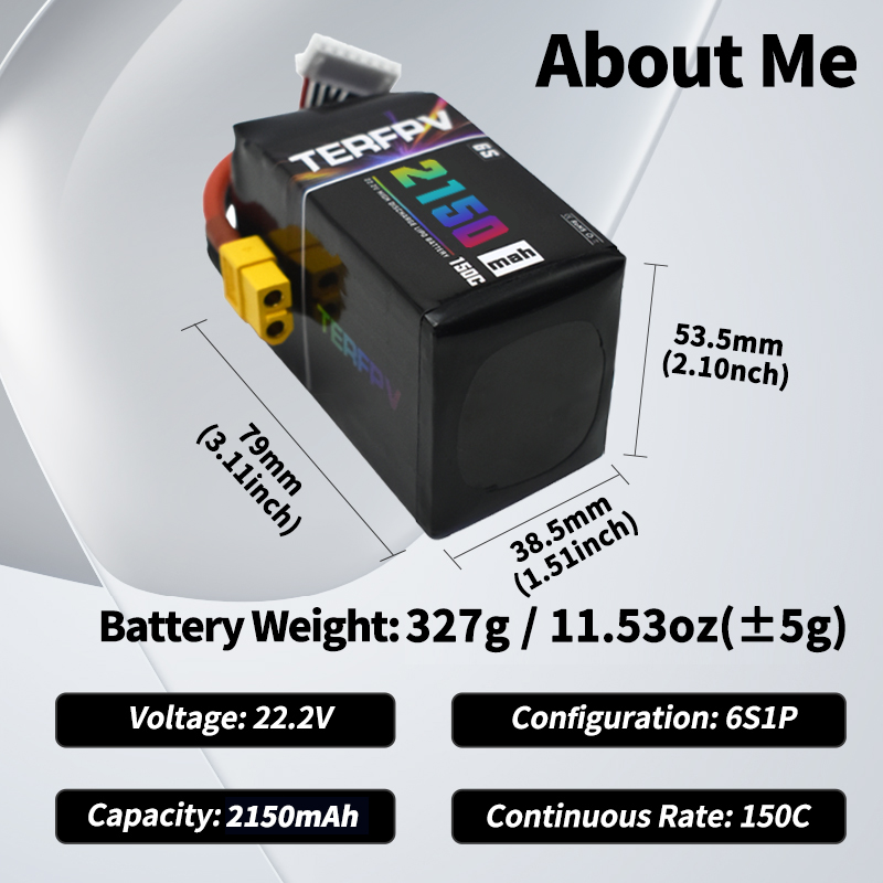 TERFPV Lipo Battery 6S 22.2V 1 - Drone Battery Plate recension och pris