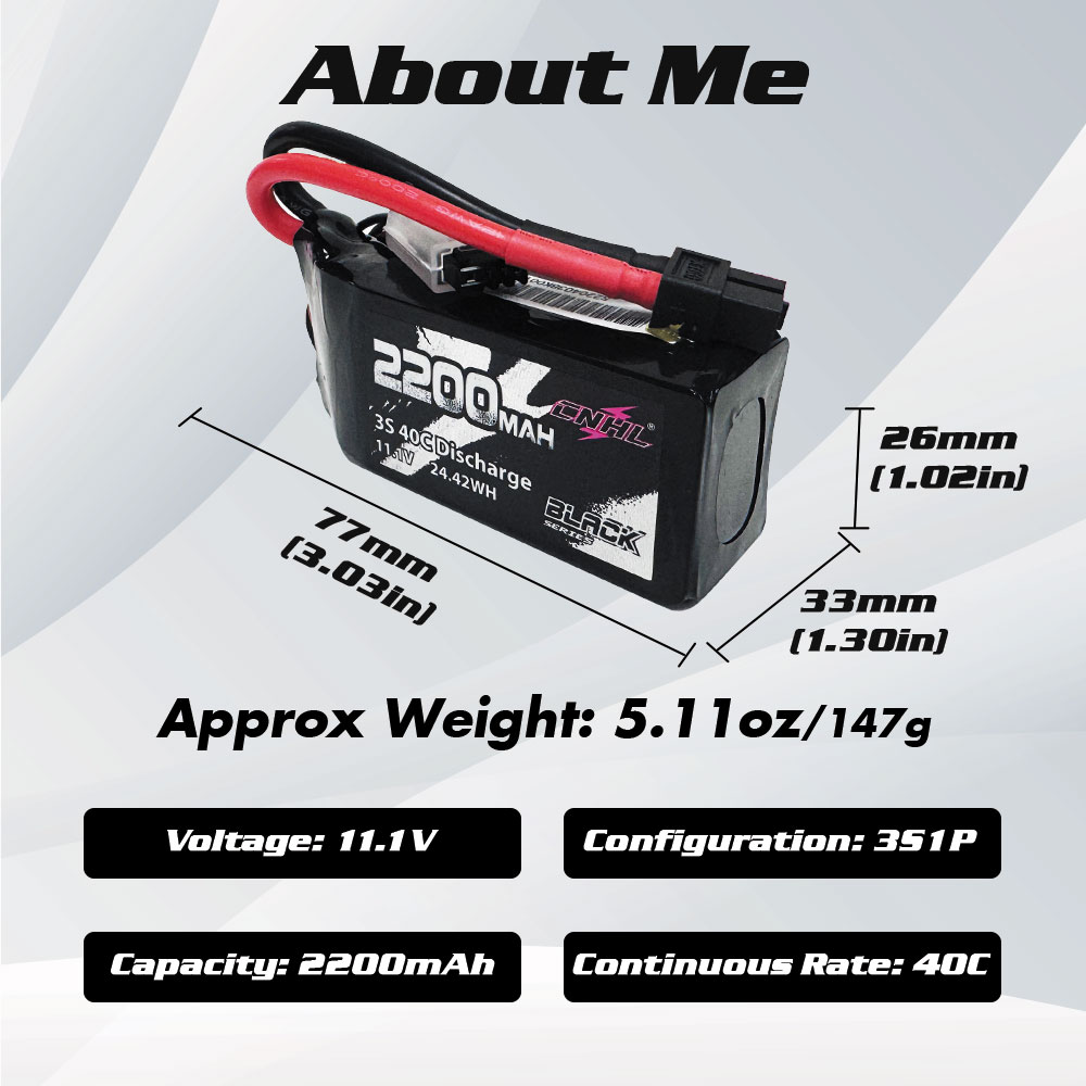 2pcs CNHL 3S Lipo Battery 40C  - Drone Battery Connector recension och pris