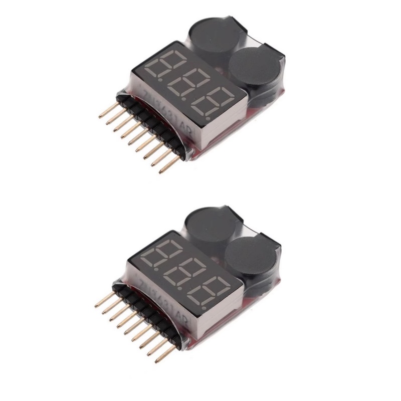 2Pcs 1S-8S LiPo Battery Voltag - Drone Battery Voltage Checker recension och pris